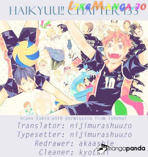 Haikyuu!!, Chapter 133 image 01